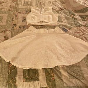 Crop top and skirt. Top-medium. Skirt-large